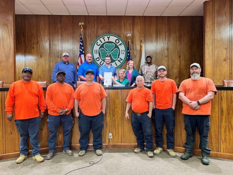 Group of Gas Guys with Mayor Smiling